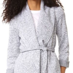 NWT Jack by BB Dakota Belted Wrap Jacket Light Heather Gray Shawl Collar XS